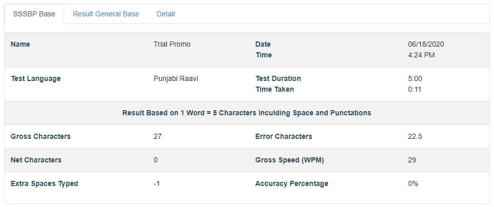 online typing test result online typing test result