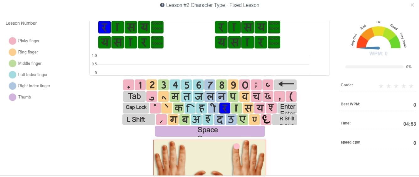 Online Hindi Typing Tutor Remington GAIL