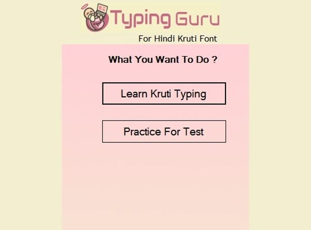 offline typing tutor training krutidev software